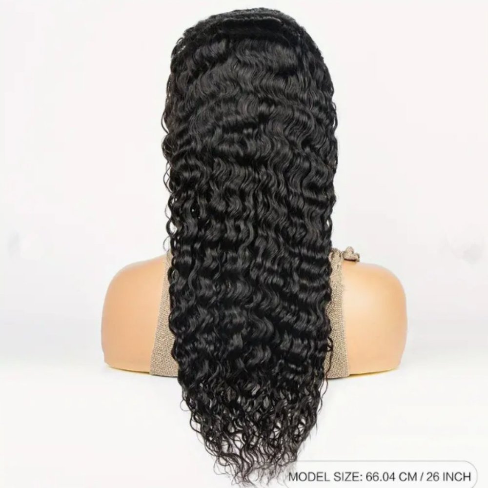 26 INCH 150% Human Hair Wig Cover Deep Curly Brazilian  Lace Front Wigs